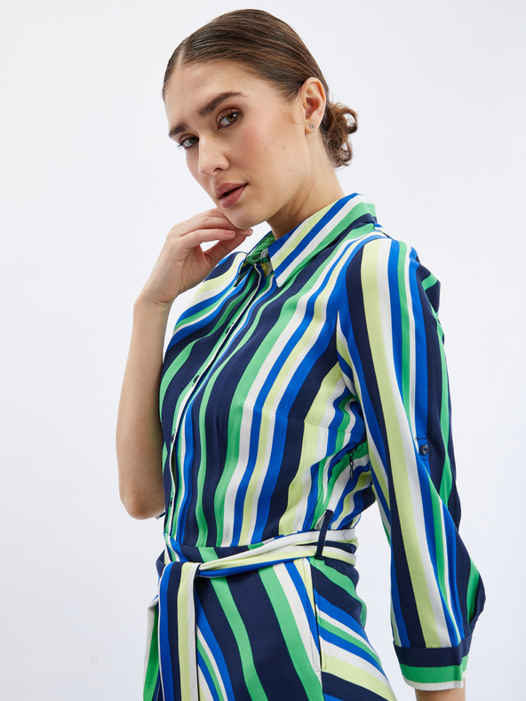 Orsay Rochie cămașă în dungi de damă verde-albastru ORSAY