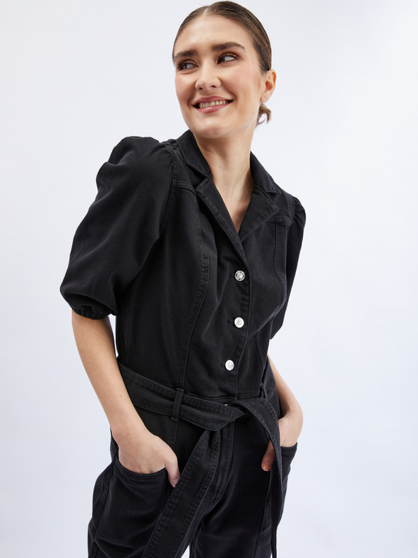 Orsay Salopetă de damă neagră din denim ORSAY