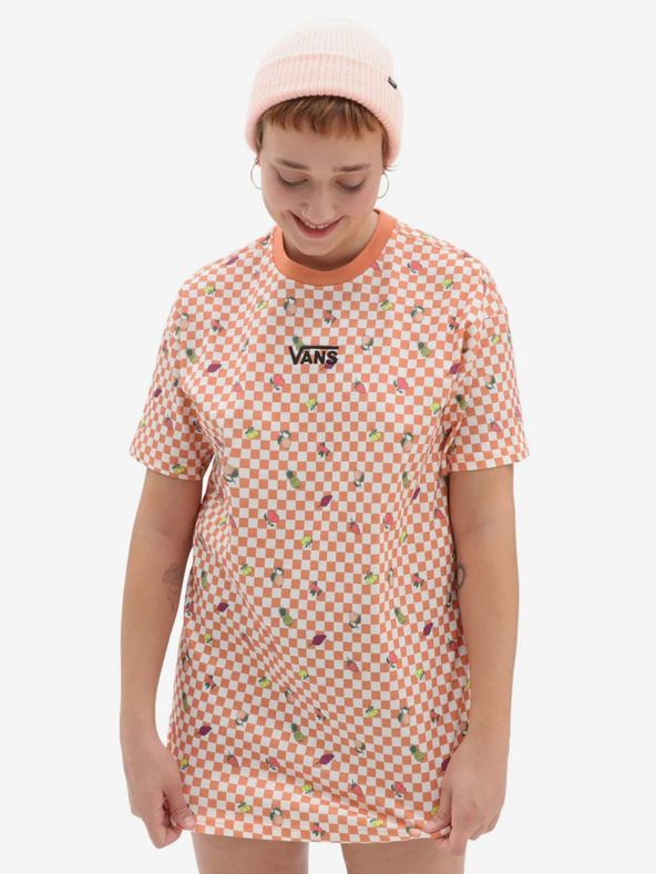 Vans Center Vee Print Rochie Portocaliu