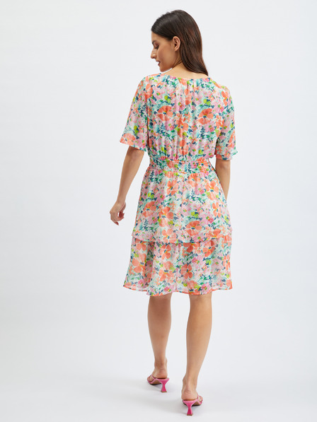 Orsay Rochie pentru femei florală roșie și crem ORSAY