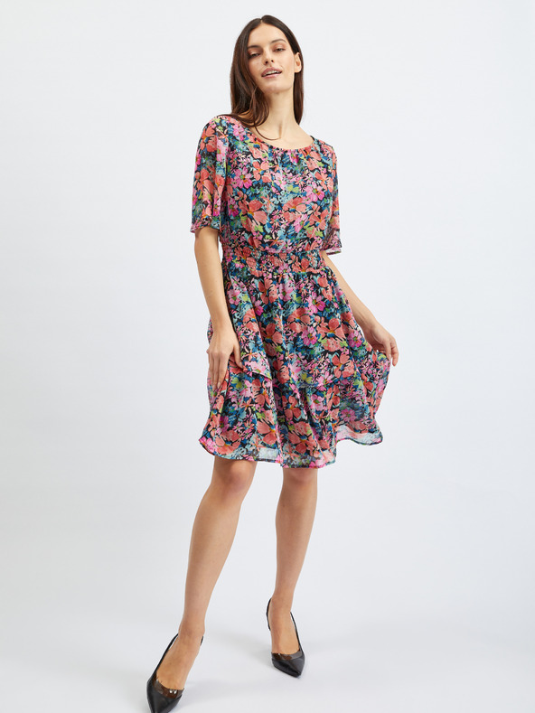 Orsay Rochie cu model floral roșu-negru de damă ORSAY