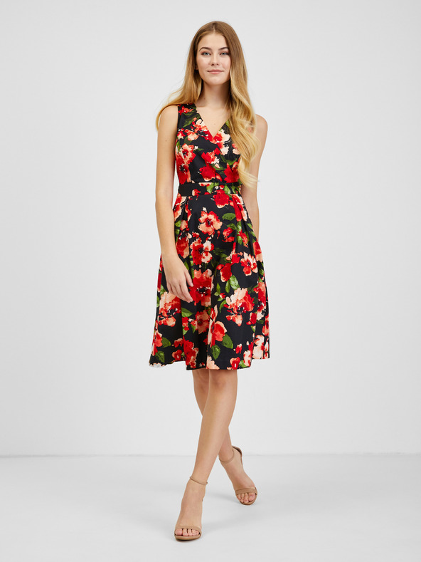 Orsay Rochie cu model floral roșu-negru de damă ORSAY
