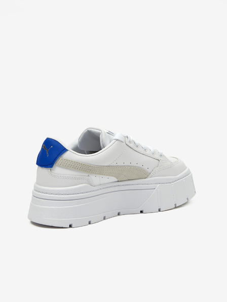 Puma Adidași cu platformă din piele pentru femei Puma Mayze Stack White