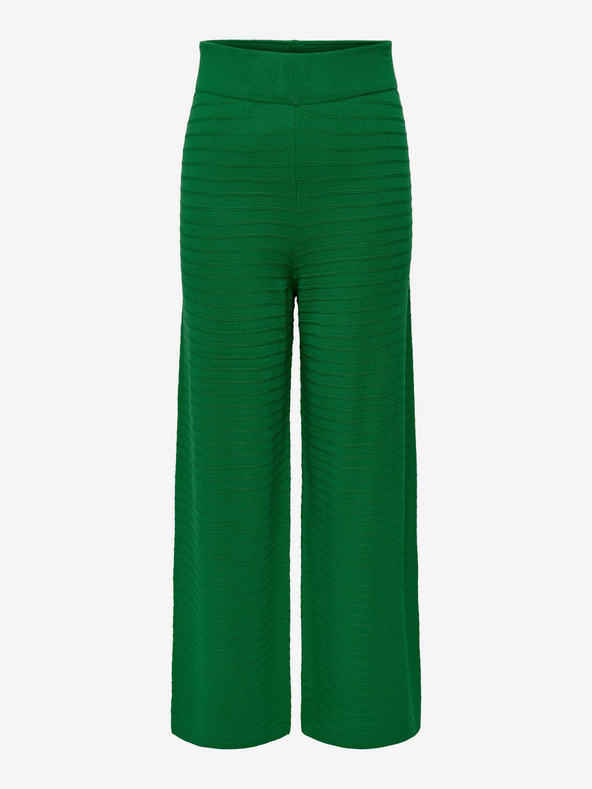 ONLY Pantaloni cu picior lat cu nervuri verzi pentru femei ONLY Cata