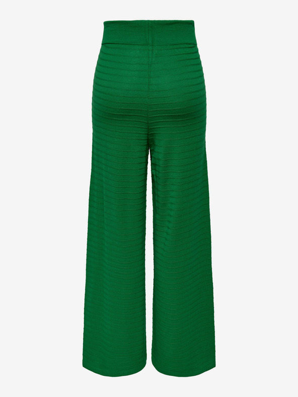 ONLY Pantaloni cu picior lat cu nervuri verzi pentru femei ONLY Cata