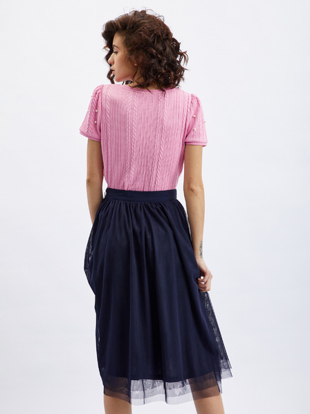 Orsay Tricou de dama roz cu detalii decorative ORSAY