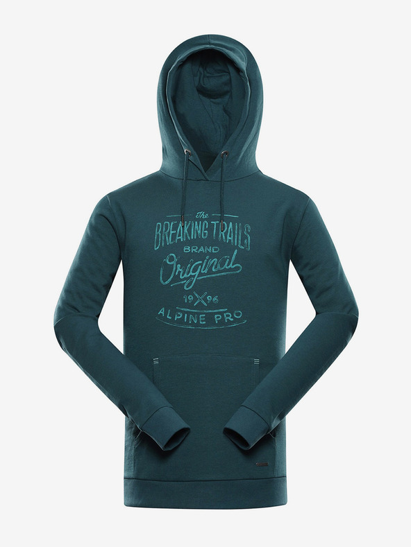ALPINE PRO Hanorace din bumbac pentru bărbați ALPINE PRO KYTOR verde