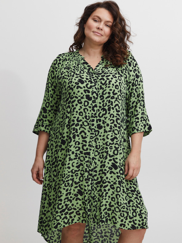 Fransa Rochie cămașă cu model verde pentru femei Fransa