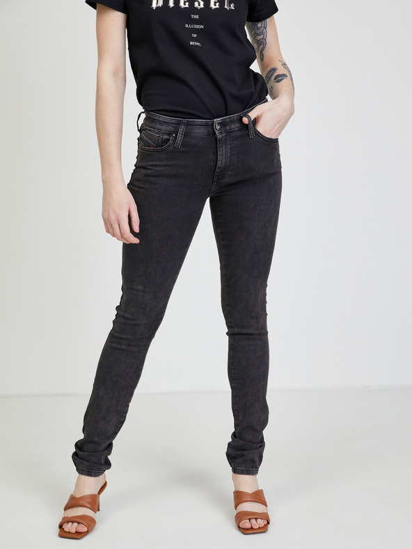 Diesel Blugi Slim Fit pentru femei Diesel gri închis