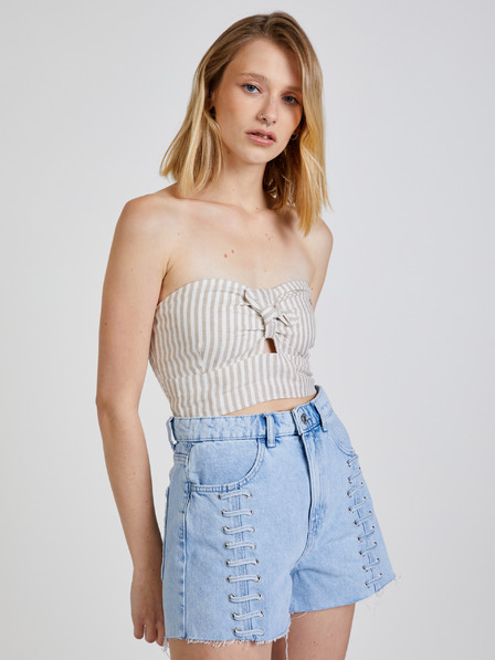 TALLY WEiJL Top de damă bej cu dungi TALLY WEiJL