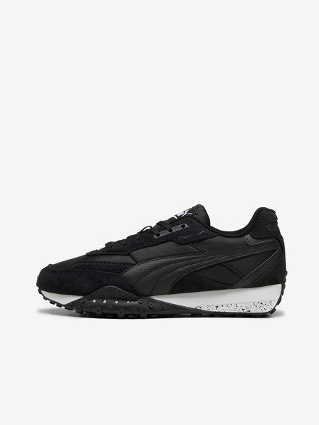 Puma Adidași negri pentru bărbați cu detalii din piele întoarsă Puma Blktop Rider
