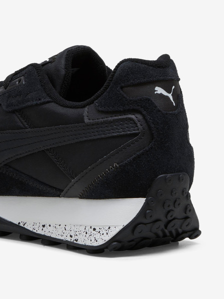 Puma Adidași negri pentru bărbați cu detalii din piele întoarsă Puma Blktop Rider