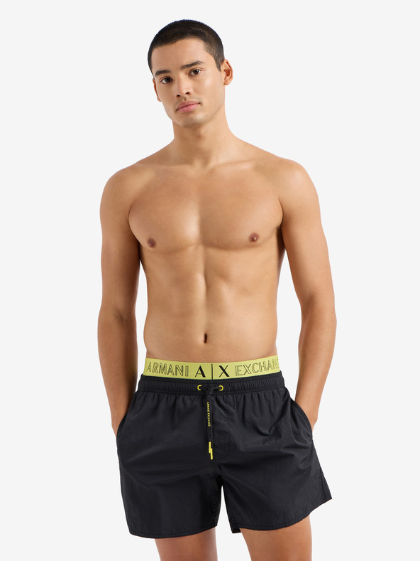 Armani Exchange Costum de baie Negru