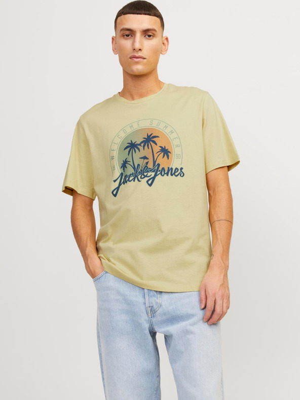 Jack & Jones Jack & Jones Tricou galben de vară pentru bărbați