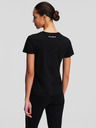 Karl Lagerfeld Tricou negru pentru femei KARL LAGERFELD Rhinestone Logo