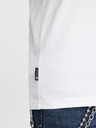 Ombre Clothing Tricou alb cu decolteu în V pentru bărbați Ombre Clothing