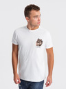 Ombre Clothing Tricou alb bărbați Ombre Clothing