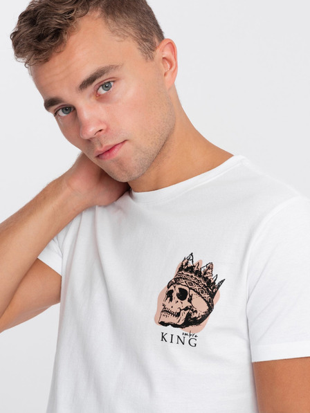 Ombre Clothing Tricou alb bărbați Ombre Clothing