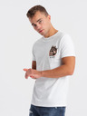 Ombre Clothing Tricou alb bărbați Ombre Clothing