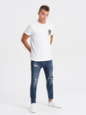 Ombre Clothing Tricou alb bărbați Ombre Clothing