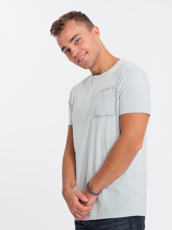 Ombre Clothing Tricou bărbătesc gri deschis Ombre Clothing