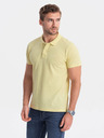 Ombre Clothing Tricou polo galben deschis pentru bărbați Ombre Clothing