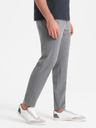 Ombre Clothing Pantaloni în carouri gri pentru bărbați Ombre Clothing