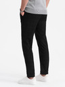 Ombre Clothing Pantaloni în carouri negri pentru bărbați Ombre Clothing