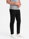 Ombre Clothing Pantaloni în carouri negri pentru bărbați Ombre Clothing