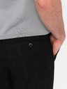 Ombre Clothing Pantaloni în carouri negri pentru bărbați Ombre Clothing