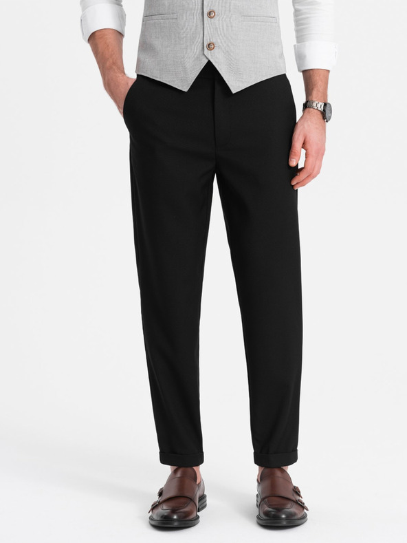 Ombre Clothing Chino Pantaloni Negru