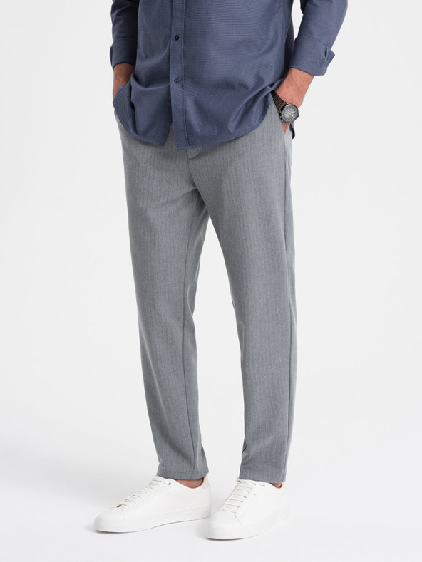 Ombre Clothing Chino Pantaloni Gri