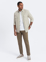 Ombre Clothing Pantaloni chino kaki pentru bărbați Ombre Clothing