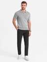 Ombre Clothing Pantaloni chino gri închis pentru bărbați Ombre Clothing