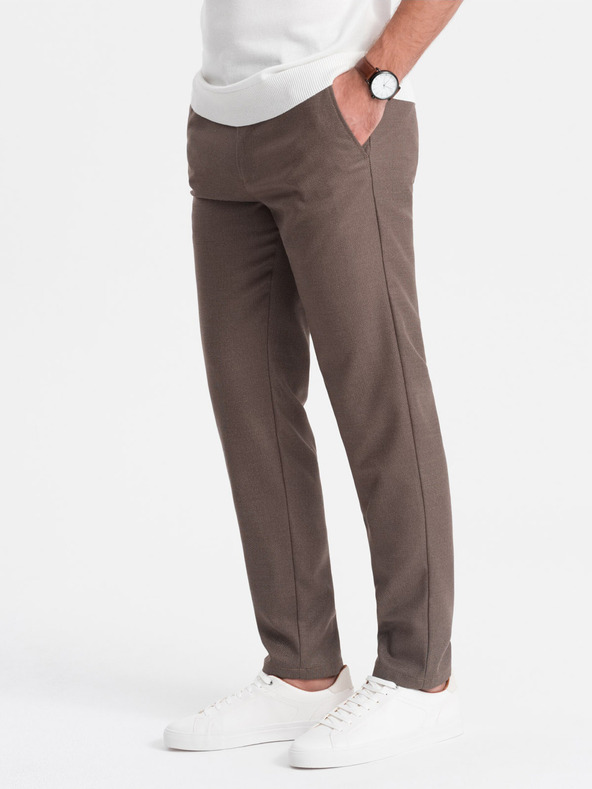 Ombre Clothing Chino Pantaloni Maro