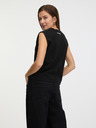 Karl Lagerfeld Tricou negru pentru femei KARL LAGERFELD Ikonik 2.0 Outline Tank