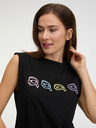 Karl Lagerfeld Tricou negru pentru femei KARL LAGERFELD Ikonik 2.0 Outline Tank