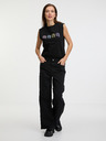 Karl Lagerfeld Tricou negru pentru femei KARL LAGERFELD Ikonik 2.0 Outline Tank