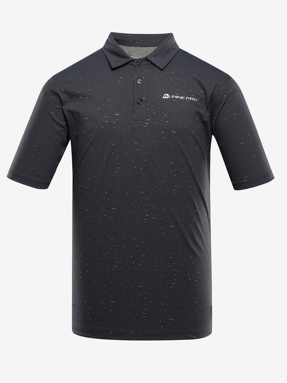 ALPINE PRO Tricou polo negru pentru bărbați ALPINE PRO Coowel