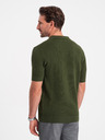 Ombre Clothing Tricou polo verde pentru bărbați Ombre Clothing