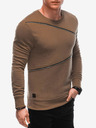 Ombre Clothing Hanorac maro pentru bărbați cu fermoare decorative Îmbrăcăminte Ombre
