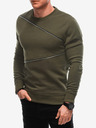 Ombre Clothing Hanorac verde pentru bărbați cu fermoare decorative Ombre Clothing