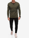 Ombre Clothing Hanorac verde pentru bărbați cu fermoare decorative Ombre Clothing