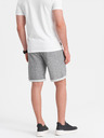 Ombre Clothing Pantaloni scurți bărbătești gri Brânză Ombre Clothing