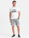 Ombre Clothing Pantaloni scurți bărbătești gri Brânză Ombre Clothing