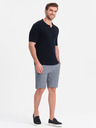 Ombre Clothing Pantaloni scurți din denim albastru închis pentru bărbați Ombre Clothing