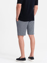 Ombre Clothing Pantaloni scurți din denim albastru închis pentru bărbați Ombre Clothing