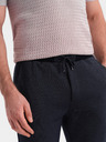 Ombre Clothing Pantaloni scurți de bărbați albastru închis cu buzunare Ombre Clothing