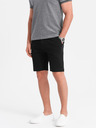 Ombre Clothing Pantaloni scurți bărbați negri Ombre Clothing