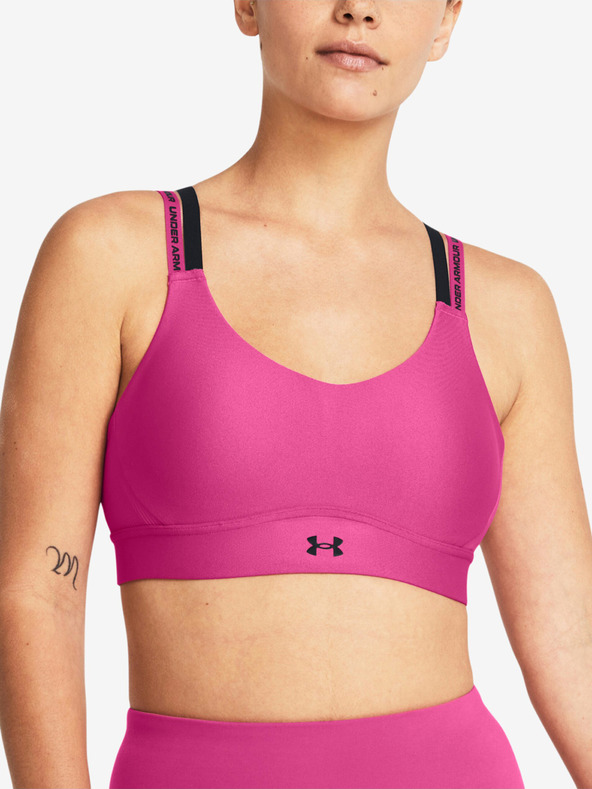 Under Armour UA Infinity Mid 2.0 Rib Sport Sutien Roz